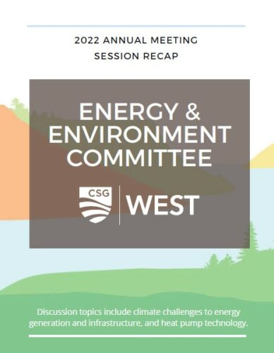 Image for Energy & Environment Committee Session Recap